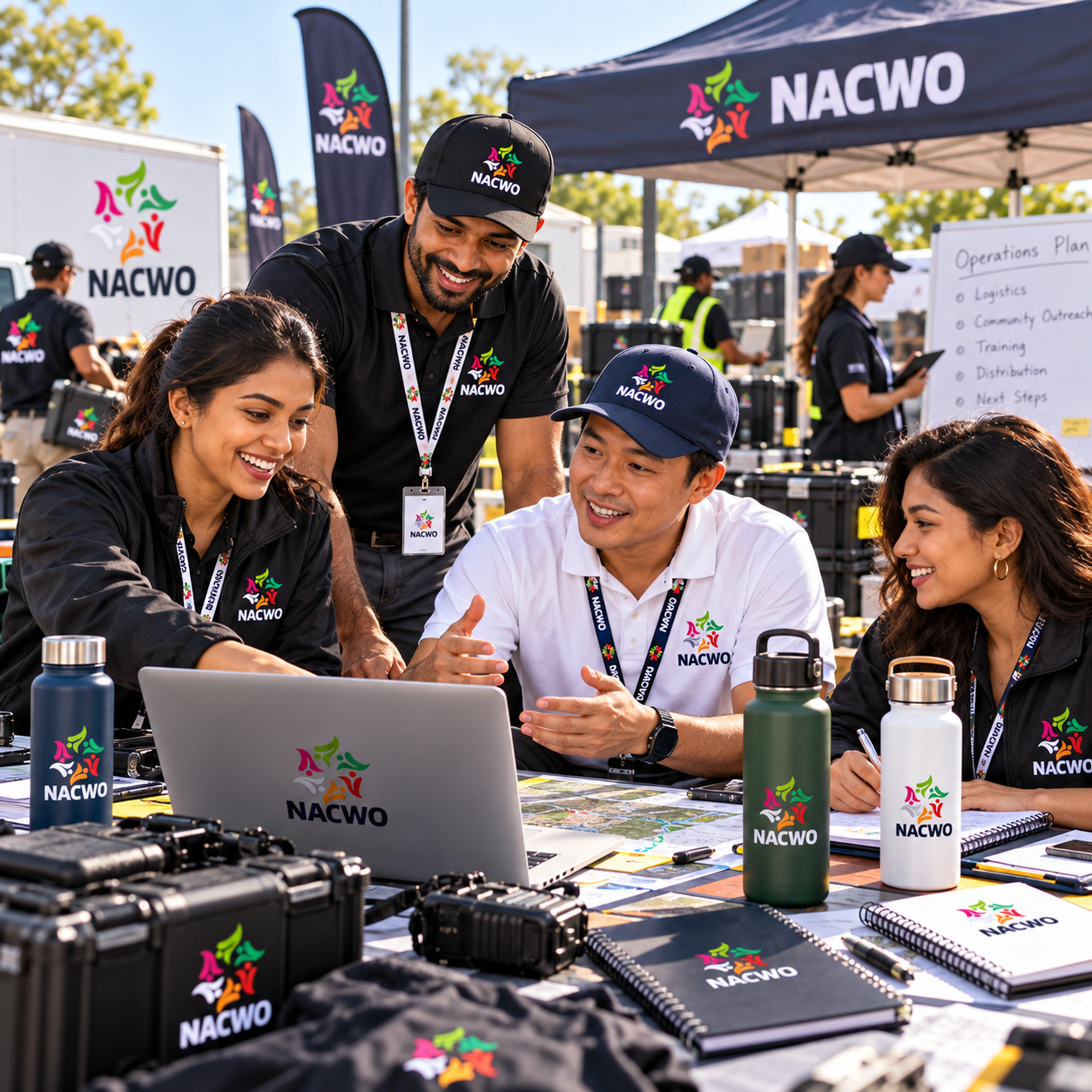 NACWO field team and operators working together at an organised car-wash sector event